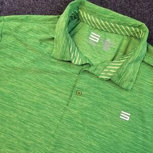 Three Sixty Six 366 Golf Polo Shirt Mens 2XL Green Performance Stretch Athletic